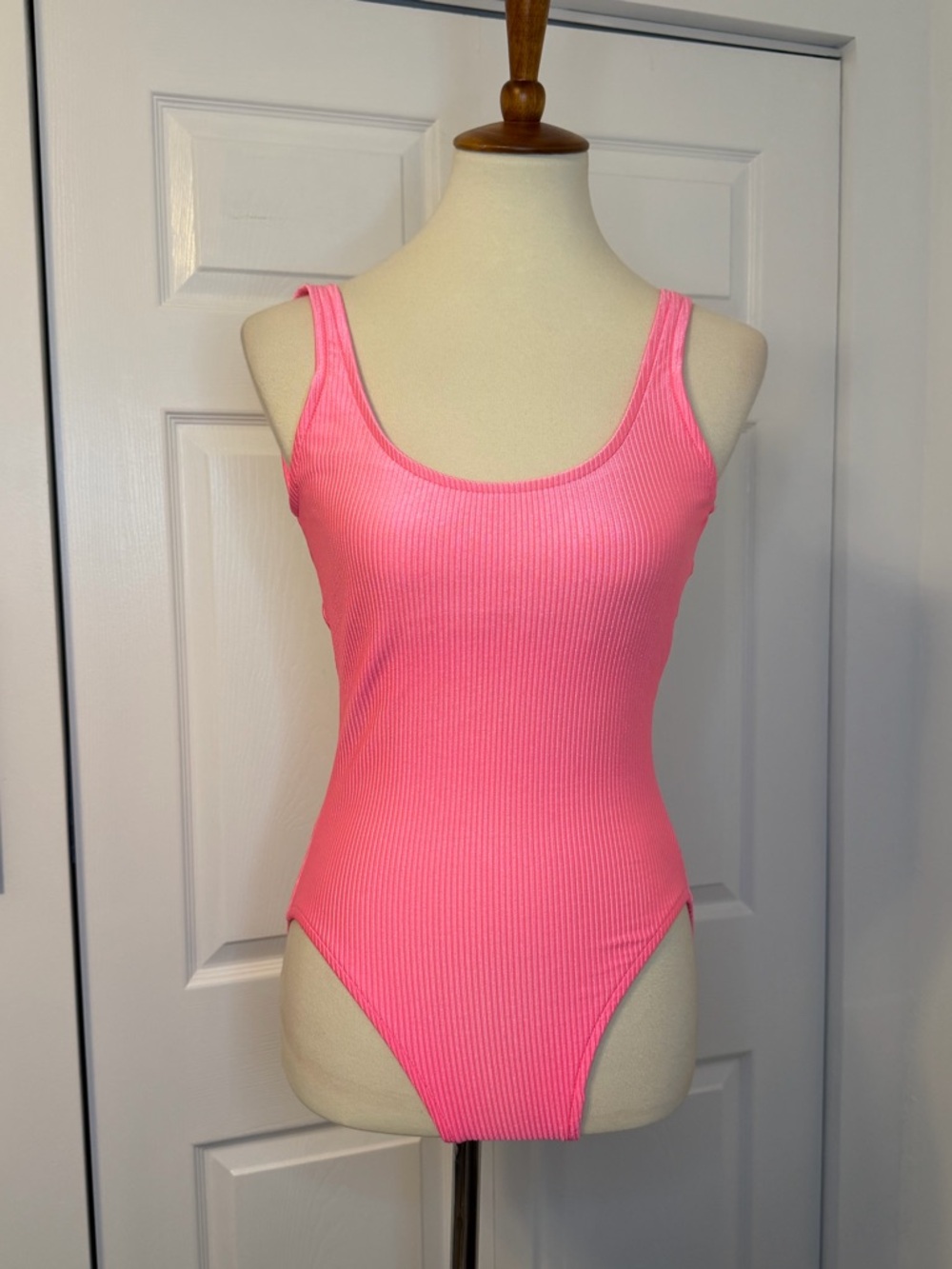 Vintage Hot Pink One Piece Swimsuit